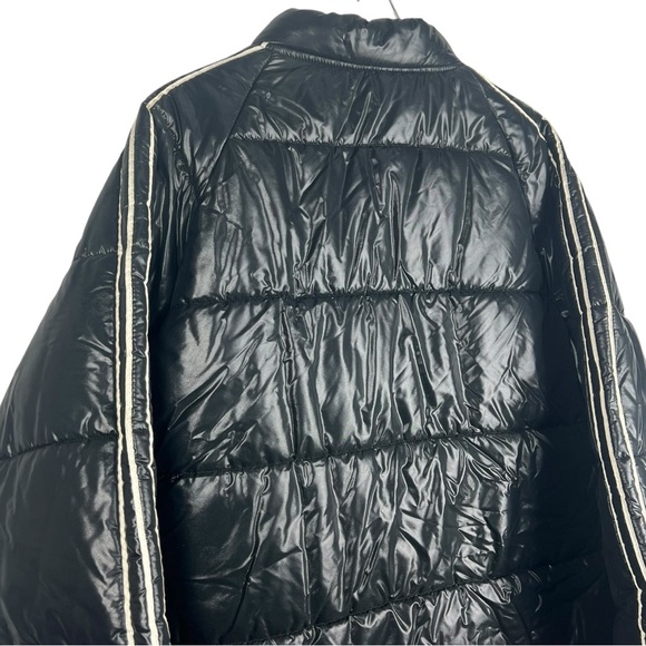 SWINGSTER Vintage Black Puffer Racing Jacket Zip Size XL Case International - Picture 4 of 7
